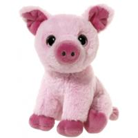 Knuffel varken - roze - 14 cm - pluche - knuffelvarken - boerderijdieren - knuffeldieren - biggetje