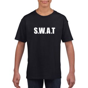 Politie SWATcarnaval t-shirt zwart voor jongens en meisjes XL (158-164)  -
