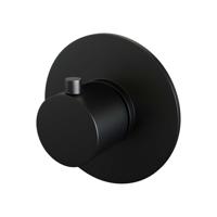 Brauer Black Edition inbouwthermostaat - met inbouwdeel - 1 gladde knop - mat zwart 5-S-018RR - thumbnail