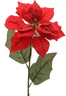 Everlands kunsttak poinsettia 67cm rood