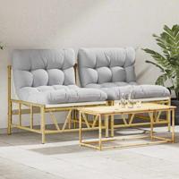 Tuinstoel 2 pcs Lichtgrijs 75 x 75 x 71 cm Staal