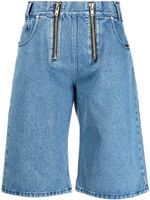 GmbH short en jean à détails de zips - Bleu