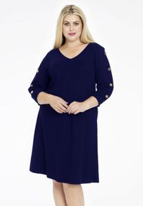 Yoek Jurk V-hals | Blauw | Maat 38/40