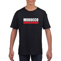 Zwart Marokko supporter t-shirt voor kinderen - thumbnail