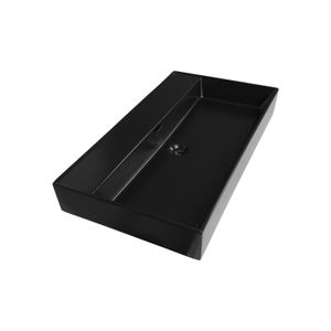 Wastafelblad Legend 80 0 Kraangaten Mat Zwart