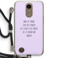 Sprong: LG K10 (2017) Transparant Hoesje met koord