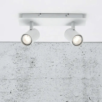 Plafondspot wit &apos;Frida&apos; Nordlux wit led lamp 2x GU10 verstelbaar modern 29 cm