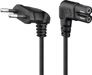 goobay Cable EuroPlug Angled Both Ends kabel 2 meter, 90°