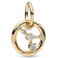 Pandora 762708C01 Hangbedel Kreeft Zodiac zilver-zirconia goudkleurig-wit