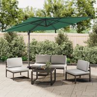 Zweefparasol met aluminium paal 300x300 cm groen