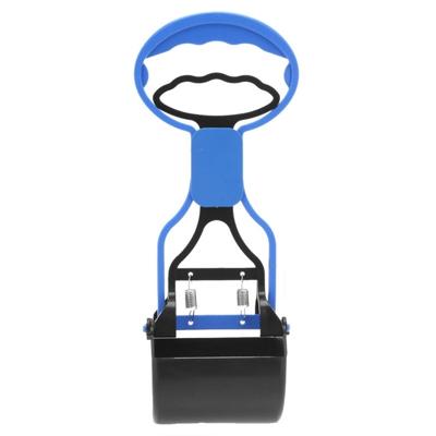 Lange handvat kaak kak Scoop schoon pick-up dierlijke afval hond puppy kat afval kiezer (blauw)