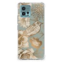 Case voor otorola Moto G72 Vintage Bird Flowers