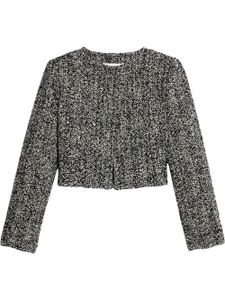 AMI Paris veste crop en tweed - Noir