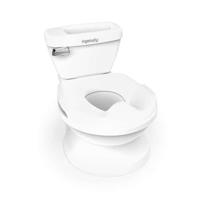 INGENUITY Mini kindertoilet met toiletverkleiner, muzikale spoeling en geïntegreerde opbergruimte voor doekjes, wit - thumbnail