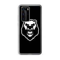 Angry Bear (black): Huawei P40 Pro Transparant Hoesje