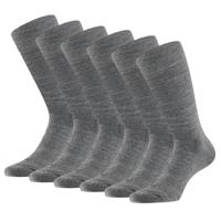 Apollo Merinowollen Sokken Badstof Zool 6-pack Medium Grey Melange-35/38