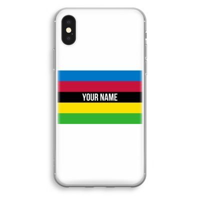 WK Wielrennen: iPhone X Transparant Hoesje WK Wielrennen: iPhone X Transparant Hoesje