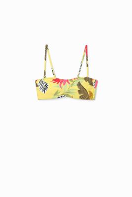 Tropische bandeau-bikini - YELLOW - S