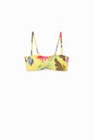 Tropische bandeau-bikini - YELLOW - S