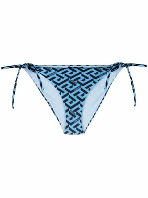 Versace bas de bikini à logo - Bleu