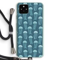 Kwallie: Pixel 5a 5G Transparant Hoesje met koord Kwallie: Pixel 5a 5G Transparant Hoesje met koord