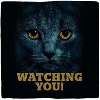 Plenty Gifts tegeltje keramiek watching you 10x10cm zwart