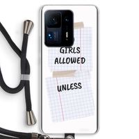 No Girls Allowed Unless: Xiaomi Mi Mix 4 Transparant Hoesje met koord