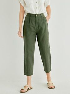 Linen Plain Fashion Pants