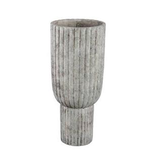 PTMD Bloempot Cinne - 24x24x55 cm - Cement - Grijs