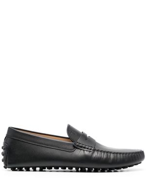 Tod's mocassins en cuir à bout en amande - Noir