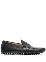 Tod's almond-toe leather loafers - Noir