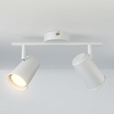Riga - LED plafondlamp - 8 watt 690 lumen - 2 spots - 2700K Warm wit - Draaibaar en dimbaar - GU10 - Kantelbaar - Plafondspot - IP20 Voor binnen - Wit