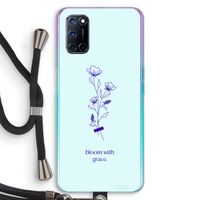 Bloom with grace: Oppo A52 Transparant Hoesje met koord Bloom with grace: Oppo A52 Transparant Hoesje met koord