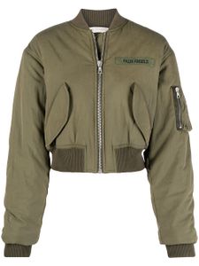 Palm Angels veste bomber à coupe crop - Vert