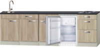 Kitchenette Neapels 240cm incl koelkast en e-kookplaat HRG-025 - thumbnail
