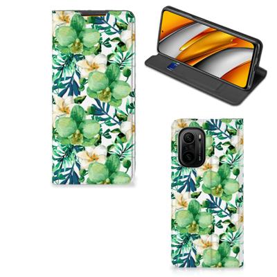 Xiaomi Mi 11i | Poco F3 Smart Cover Orchidee Groen Xiaomi Mi 11i | Poco F3 Smart Cover Orchidee Groen