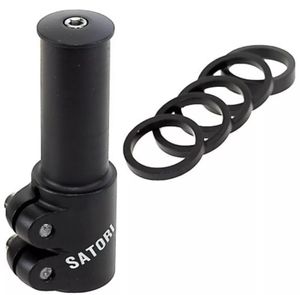 Satori stuurpenverlenger 1-1/8" zwart