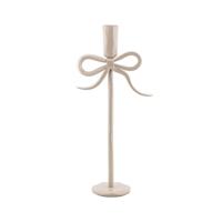 Kaarsenstandaard bow beige 30cm
