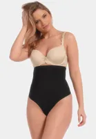 Magic hoge sterk corrigerende string - Maxi Sexy Hi-Thong - Shapewear hoge correctie string - Naadloos - Rolt niet om - M - Zwart- Corrigerend - M-