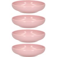 Plasticforte Kommetje/schaaltje - 4x - pastel roze - D16 x 4 cm - 520 ml - kunststof - Kommetjes
