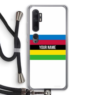 WK Wielrennen: Xiaomi Mi Note 10 Pro Transparant Hoesje met koord