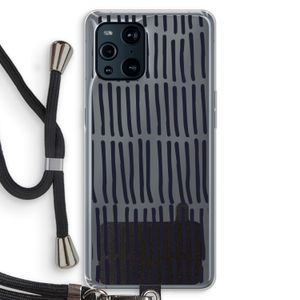 Moroccan stripes: Oppo Find X3 Pro Transparant Hoesje met koord
