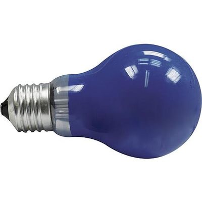 Lamp blauw 25W E27 grote fitting vorm standaard 230V dimbaar