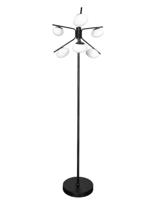 Vloerlamp mat zwart met opaalglas G9 fittingen en dimmer By Rydens Imperia