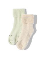 HEMA Babysokken Gezichtje - 2 Paar Beige (beige) HEMA Babysokken Gezichtje - 2 Paar Beige (beige)
