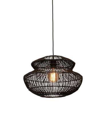 Hanglamp Zanzibar - Rotan Zwart - Ã˜40x30cm