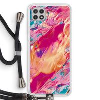 Pastel Echoes: Samsung Galaxy A22 4G Transparant Hoesje met koord