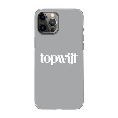 Topwijf Grijs Wit: Volledig geprint iPhone 12 Hoesje