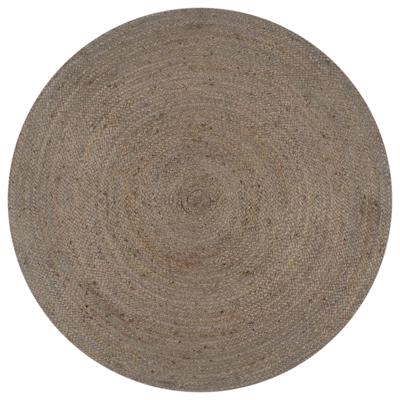 VidaXL Vloerkleed handgemaakt rond 150 cm jute grijs