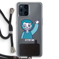 Zwaai: Oppo Find X3 Transparant Hoesje met koord